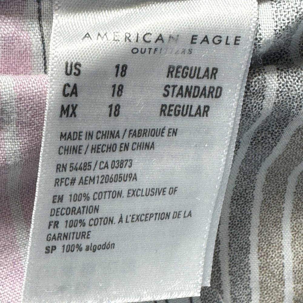 American Eagle Jeans 90s Straight Pride Rainbow 18R Distressed High Rise NWT - Picture 8 of 8